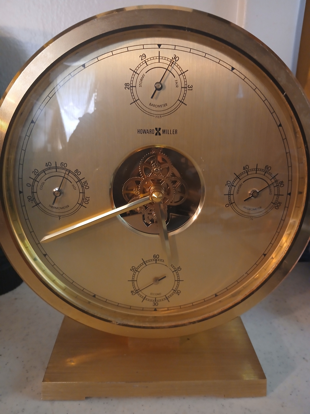 Howard Miller Brass Weather Station Clock